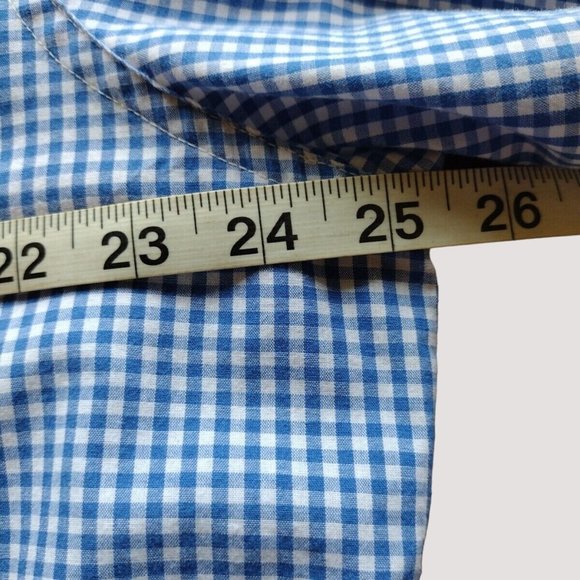 Chaps Shirt Mens XL Button Down Short Sleeve Checkered Coastal Summer - Picture 6 of 16
